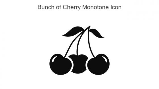 Bunch Of Cherry Monotone Icon In Powerpoint Pptx Png And Editable Eps Format