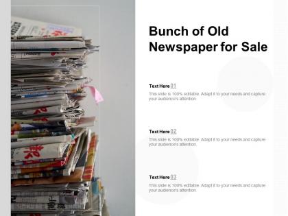 Bunch of old newspaper for sale