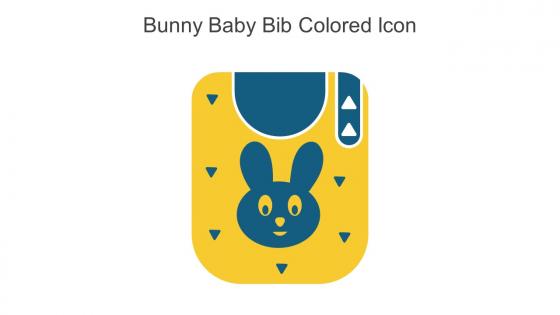 Bunny Baby Bib Colored Icon In Powerpoint Pptx Png And Editable Eps Format