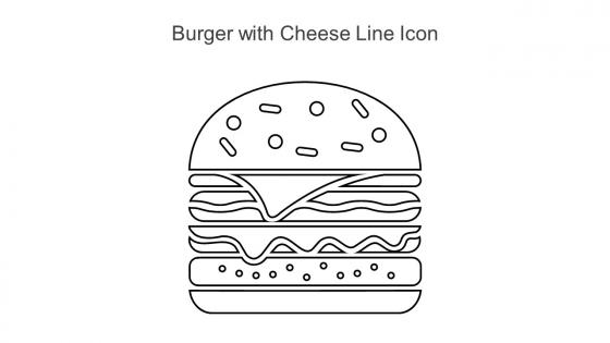 Burger With Cheese Line Icon