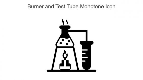 Burner And Test Tube Monotone Icon In Powerpoint Pptx Png And Editable Eps Format