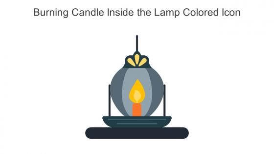 Burning Candle Inside The Lamp Colored Icon In Powerpoint Pptx Png And Editable Eps Format