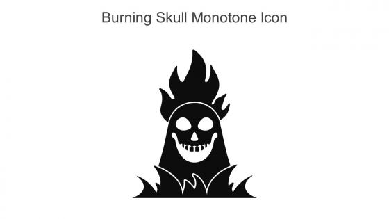 Burning Skull Monotone Icon In Powerpoint Pptx Png And Editable Eps Format