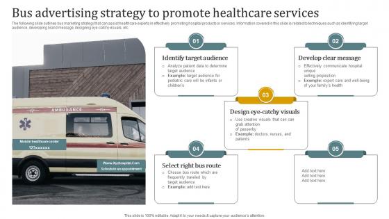 Bus Advertising Strategy To Promote Healthcare Services Promotional Plan Strategy SS V