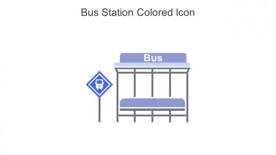 Bus Station Colored Icon In Powerpoint Pptx Png And Editable Eps Format