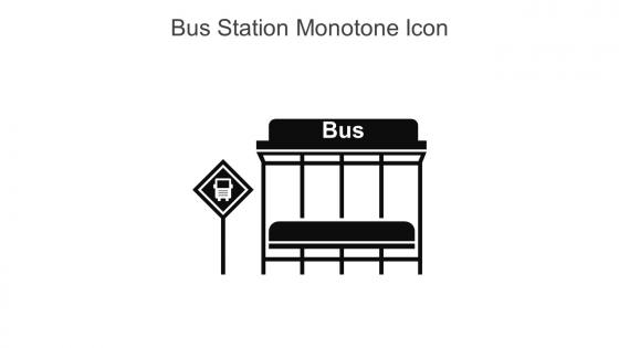 Bus Station Monotone Icon In Powerpoint Pptx Png And Editable Eps Format