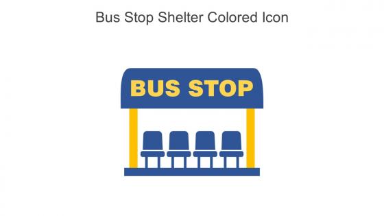 Bus Stop Shelter Colored Icon In Powerpoint Pptx Png And Editable Eps Format