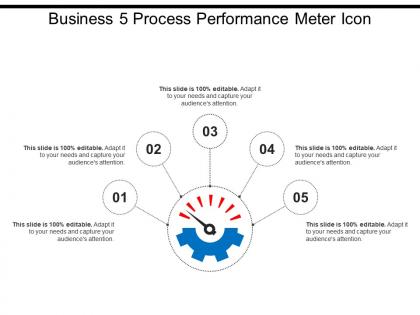 Business 5 process performance meter icon