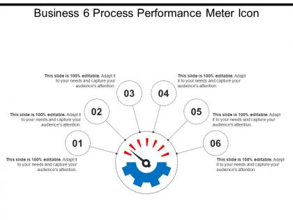 Business 6 process performance meter icon