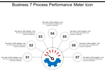 Business 7 process performance meter icon