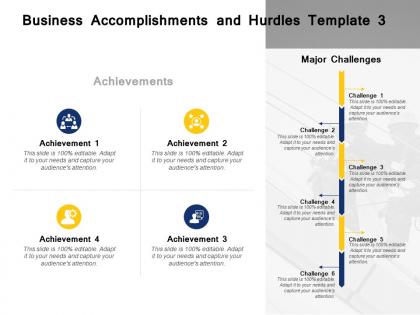 Business accomplishments and hurdles template planning ppt powerpoint presentation file