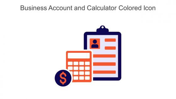 Business Account And Calculator Colored Icon In Powerpoint Pptx Png And Editable Eps Format