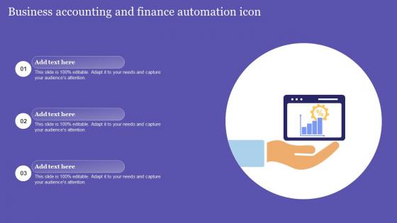Business Accounting And Finance Automation Icon