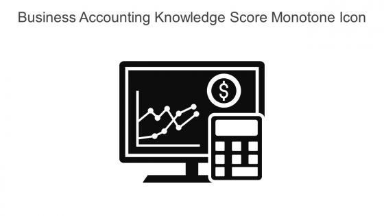 Business Accounting Knowledge Score Monotone Icon In Powerpoint Pptx Png And Editable Eps Format