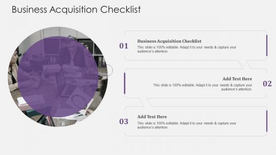 Business Acquisition Checklist In Powerpoint And Google Slides Cpb