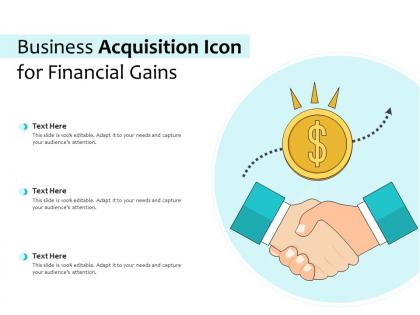 Business acquisition icon for financial gains