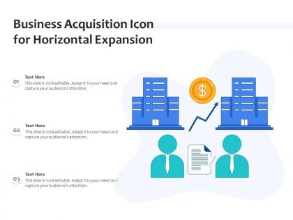 Business acquisition icon for horizontal expansion