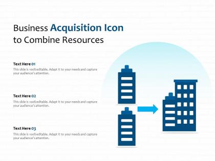 Business acquisition icon to combine resources