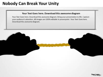 Business activity diagram nobody can break your unity powerpoint slides 0515