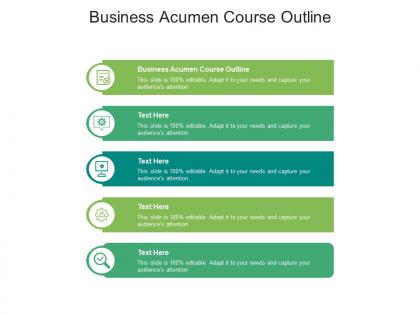 Business acumen course outline ppt powerpoint presentation model background cpb