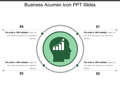 Business acumen icon ppt slides