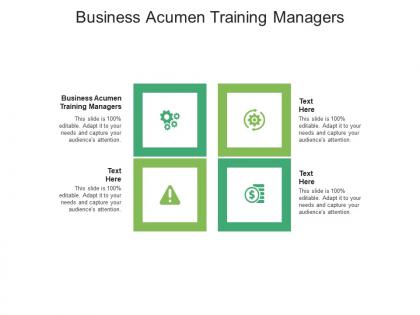 Business acumen training managers ppt powerpoint presentation styles cpb
