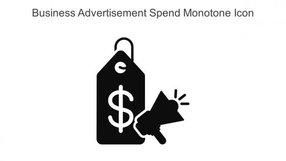 Business Advertisement Spend Monotone Icon In Powerpoint Pptx Png And Editable Eps Format
