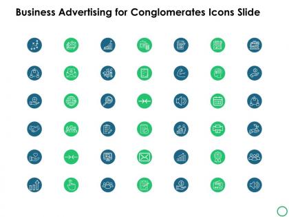 Business advertising for conglomerates icons slide growth c952 ppt powerpoint presentation