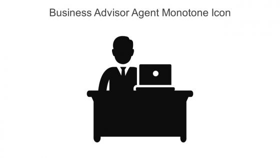 Business Advisor Agent Monotone Icon In Powerpoint Pptx Png And Editable Eps Format