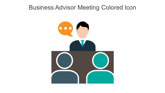 Business Advisor Meeting Colored Icon In Powerpoint Pptx Png And Editable Eps Format