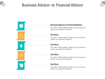 Business advisor vs financial advisor ppt powerpoint presentation layouts template cpb