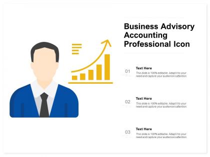 Business advisory accounting professional icon