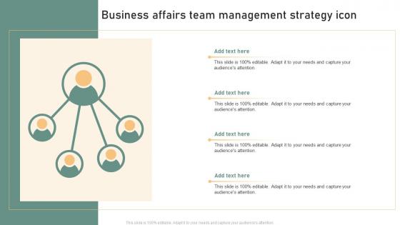 Business Affairs Team Management Strategy Icon