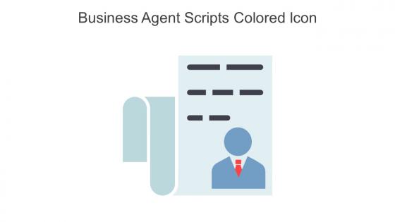 Business Agent Scripts Colored Icon In Powerpoint Pptx Png And Editable Eps Format