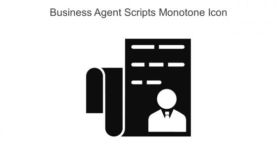 Business Agent Scripts Monotone Icon In Powerpoint Pptx Png And Editable Eps Format