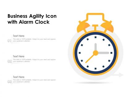 Business agility icon with alarm clock