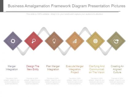 Business amalgamation framework diagram presentation pictures