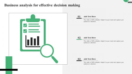 Business Analysis For Effective Decision Making