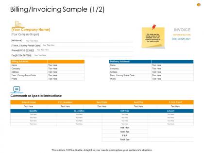 Business analysis methodology billing invoicing sample billing ppt summary designs