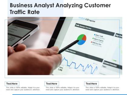 Business analyst analyzing customer traffic rate