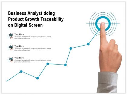 Business analyst doing product growth traceability on digital screen