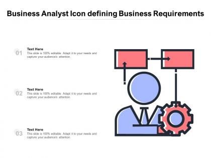 Business analyst icon defining business requirements