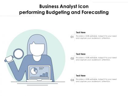Business analyst icon performing budgeting and forecasting