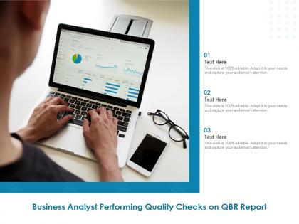 Business analyst performing quality checks on qbr report