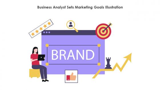 Business Analyst Sets Marketing Goals Illustration
