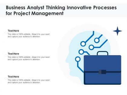 Business analyst thinking innovative processes for project management