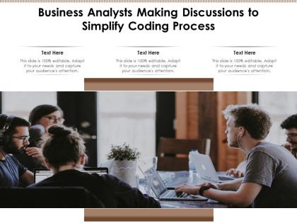 Business analysts making discussions to simplify coding process