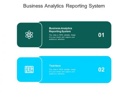 Business analytics reporting system ppt powerpoint presentation infographic cpb