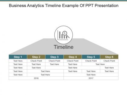 Business analytics timeline example of ppt presentation