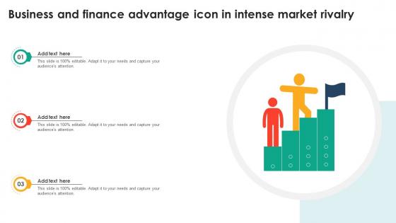Business And Finance Advantage Icon In Intense Market Rivalry